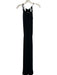 Melissa Odabash Size M Black Viscose Blend gold metal accent Side Slit Dress Black / M