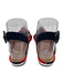 Aquazzura Shoe Size 37 Navy, Red & White Satin Pointed Toe Slingback Shoes Navy, Red & White / 37