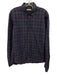 Burberry Size L Blue & Black Cotton Novacheck Button Down Long Sleeve Shirt Blue & Black / L
