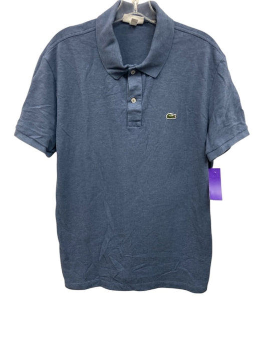 Lacoste Size XXL Blue Cotton Solid Polo Men's Short Sleeve Blue / XXL