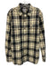 Carhartt Size M Gray & Beige Cotton Plaid Button Up Flannel Long Sleeve Shirt Gray & Beige / M