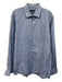 Boss Size 17 Light blue Cotton Micro Button Up Spread Collar Long Sleeve Shirt Light blue / 17