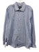 Boss Size 17.5 Blue & White Cotton Striped Button Up Men's Long Sleeve Shirt Blue & White / 17.5