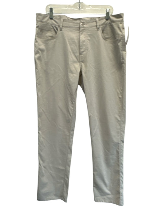 Peter Millar Size 36 Beige Cotton Blend Solid Khakis Men's Pants Beige / 36