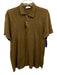 Sandro Size XS Tan Cotton Blend Solid Knit Polo Men's Short Sleeve Tan / XS