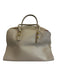 Salvatore Ferragamo Beige Leather Zip Top Side Pockets Top Handle Satchel Bag Beige