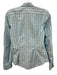 Ralph Lauren Size 4 Aqua Blue & White Cotton Striped Long Sleeve Button Up Top Aqua Blue & White / 4