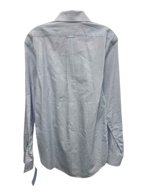 Burberry Size S Blue Cotton Grid Button Up Men's Long Sleeve Shirt Blue / S
