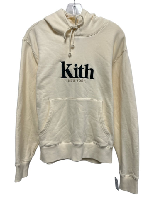Kith Size M Off White Cotton Blend logo Hoodie Men's Jacket Off White / M