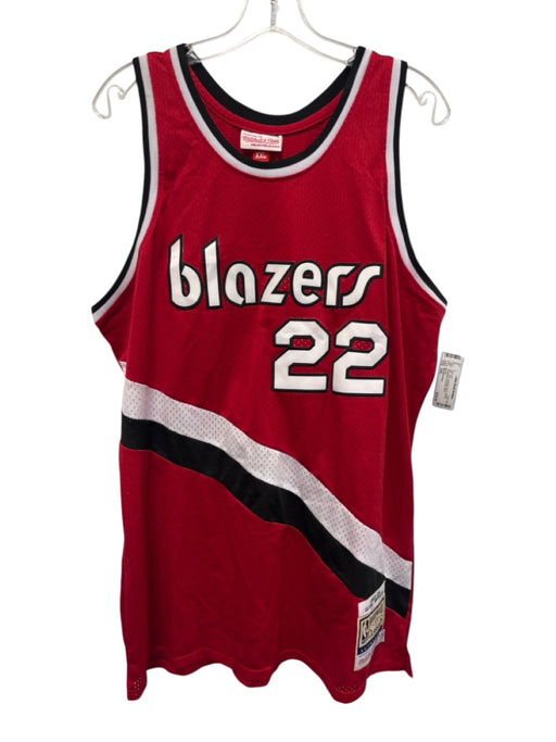 Mitchell & Ness NWT Size XXL Red Synthetic Mesh Athletic Basketball Tank Top Red / XXL