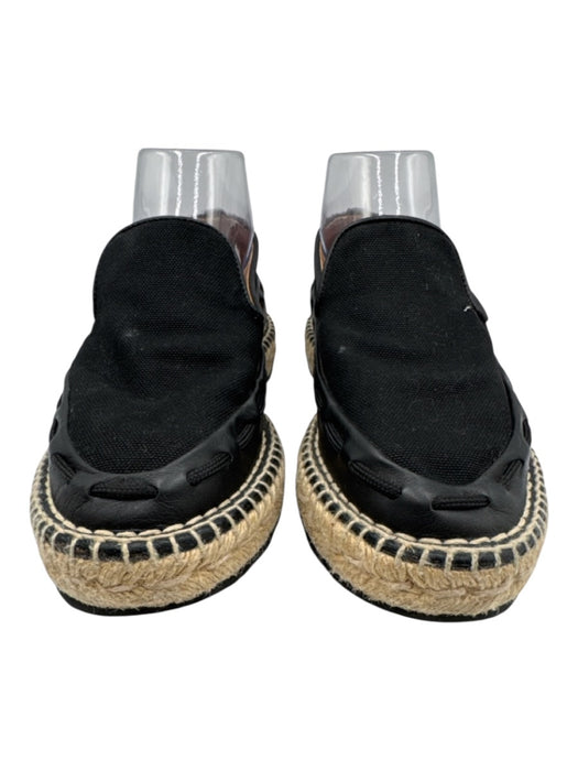 Bottega Veneta Shoe Size 37 Black & Beige Canvas Upper Laced Detail Sneakers Black & Beige / 37