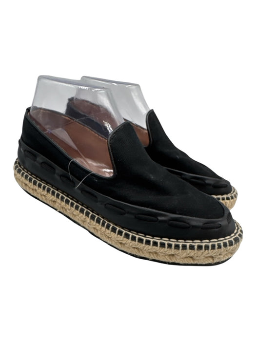 Bottega Veneta Shoe Size 37 Black & Beige Canvas Upper Laced Detail Sneakers Black & Beige / 37