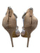 Giuseppe Zanotti Shoe Size 40 Beige & Clear Leather Upper Suede Back Zip Sandals Beige & Clear / 40