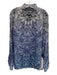 Robert Graham Size XL Purple & Blue Print Cotton Blend Paisley Long Sleeve Shirt Purple & Blue Print / XL