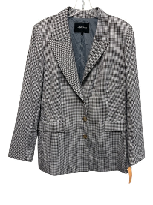 Lafayette 148 Size 12 Blue, White, Brown Polyamide Blend Long Sleeve Jacket Blue, White, Brown / 12