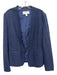 Boss Hugo Boss Size 12 Blue & Black Polyester Blend Plaid Open Front Jacket Blue & Black / 12
