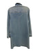 Lafayette 148 Size XS Light Wash Cotton Denim Button Front Faded Collar Dress Light Wash / XS