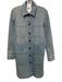 Lafayette 148 Size XS Light Wash Cotton Denim Button Front Faded Collar Dress Light Wash / XS
