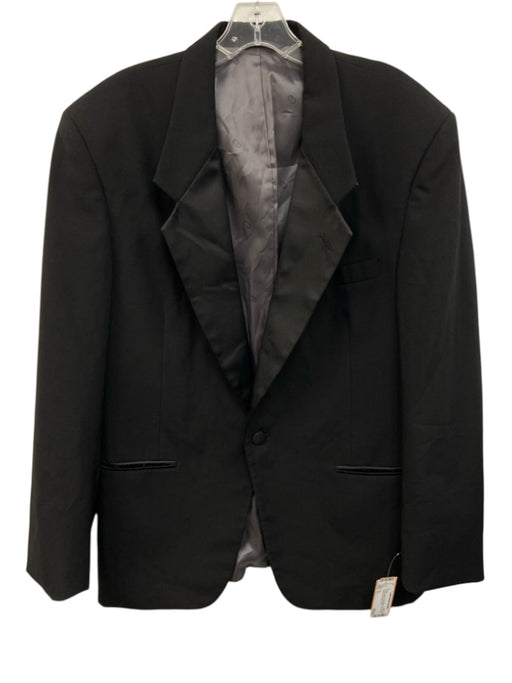 Dior Vintage Black Wool Blend Solid Dinner Jacket Men's Blazer Black / 41