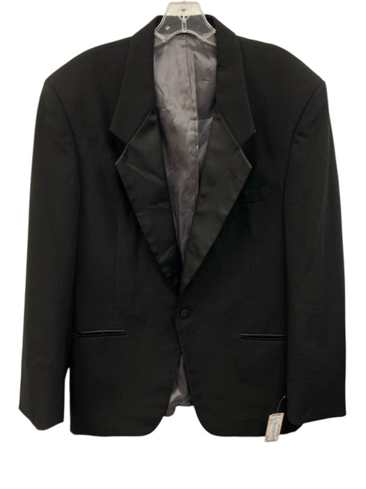 Dior Vintage Black Wool Blend Solid Dinner Jacket Men's Blazer Black / 41