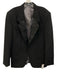 Dior Vintage Black Wool Blend Solid Dinner Jacket Men's Blazer Black / 41