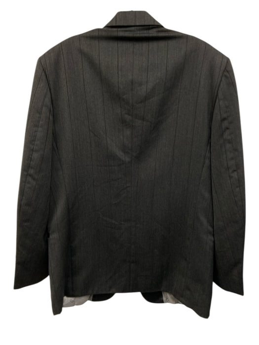 Dior Vintage Gray Wool Blend Striped Dinner Jacket Men's Blazer Gray / 41R