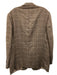 Ermenegildo Zegna Brown & White Alpaca Grid 3 button Men's Blazer Brown & White / 56