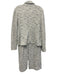 St John Size 12 Cream & Gray Cotton Blend Tweed Ornate buttons Blazer Jacket Cream & Gray / 12