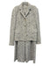 St John Size 12 Cream & Gray Cotton Blend Tweed Ornate buttons Blazer Jacket Cream & Gray / 12