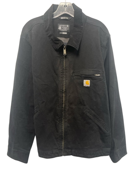 Carhartt Size XL Black Cotton Solid Men's Jacket Black / XL