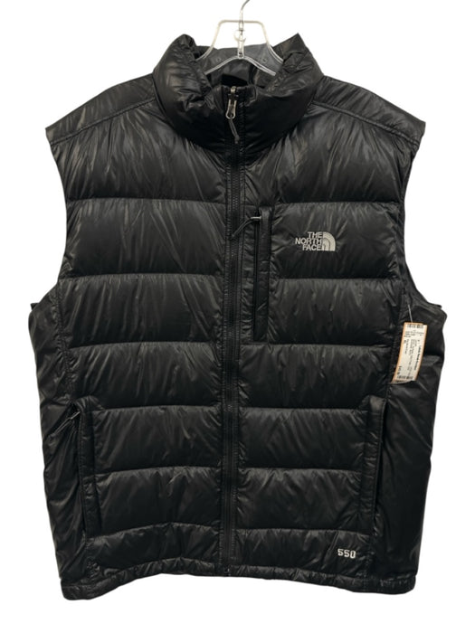 The North Face Size XL Black Synthetic Solid Puffer Vest Men's Jacket Black / XL