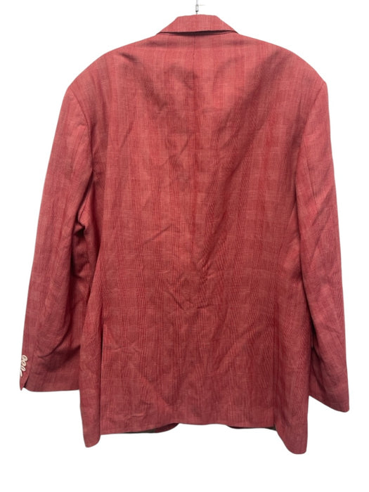 Boss Red Cotton Blend Plaid 2 Button Men's Blazer Red / 44L