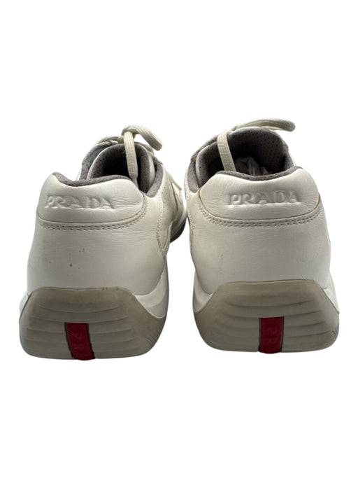 Prada Shoe Size 8 AS IS White Leather Solid Sneaker Men's Shoes White / 8