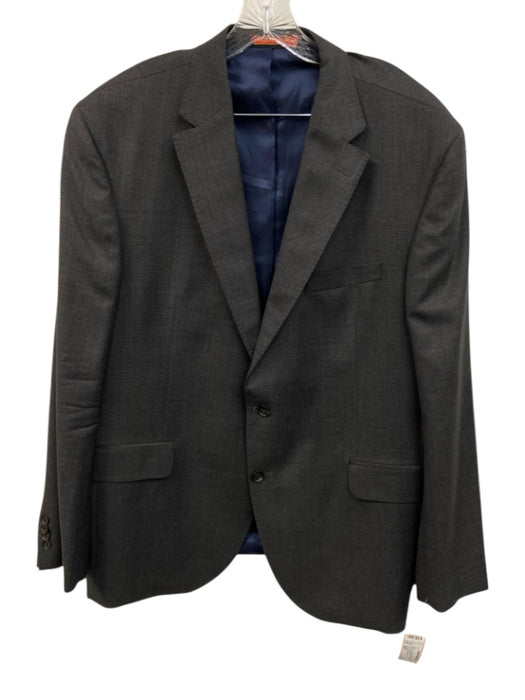 Cremieux Dark Gray Wool Solid 2 Button Men's Suit Dark Gray / 48R