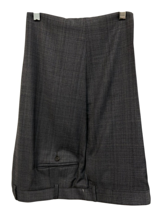 Cremieux Gray & Blue Wool Plaid 2 Button Men's Suit Gray & Blue / 48R