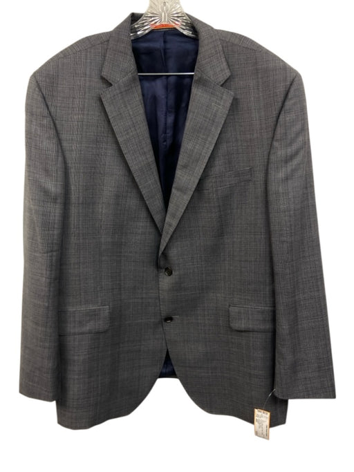 Cremieux Gray & Blue Wool Plaid 2 Button Men's Suit Gray & Blue / 48R