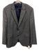 Cremieux Gray & Blue Wool Plaid 2 Button Men's Suit Gray & Blue / 48R