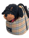 Burberry Brown, Red, Black Zip Top Novacheck Tote Dog Carrier Bag Brown, Red, Black