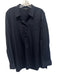 Lafayette 148 Size XL Navy Blue Cotton Long Sleeve Asymmetrical Buttons Top Navy Blue / XL