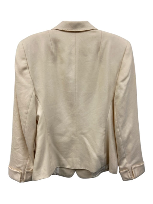 Akris Bergdorf Goodman Size M / 8 Cream White Cashmere Cuffed Sleeves Jacket Cream White / M / 8