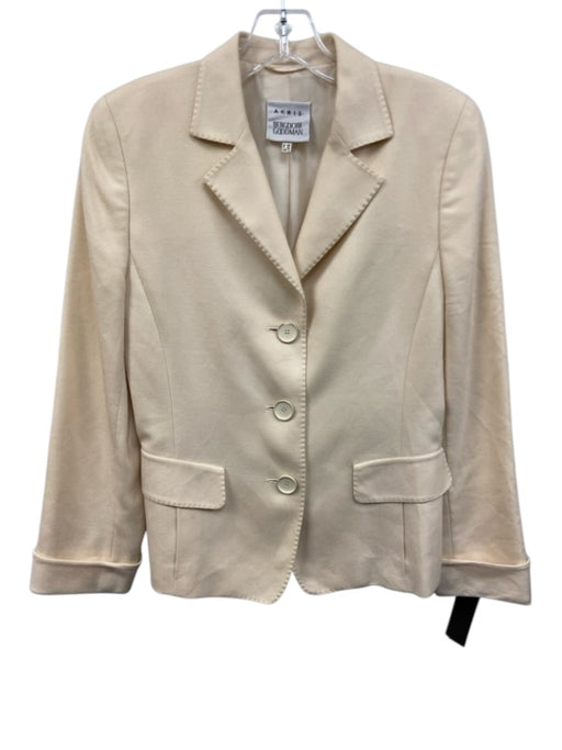 Akris Bergdorf Goodman Size M / 8 Cream White Cashmere Cuffed Sleeves Jacket Cream White / M / 8