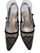 Christian Dior Shoe Size 36 Black & Silver Mesh Suede Crystal Embellished Pumps Black & Silver / 36
