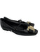 Salvatore Ferragamo Shoe Size 4.5 Black & Gold Leather Grosgrain Bow Strap Flats Black & Gold / 4.5