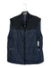Luciano Barbera Size 58 Navy Blue Polyester Solid Zipper Men's Vest Navy Blue / 58