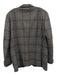 Bergdorf Goodman Brown & Multi Wool Plaid 2 Button Men's Blazer Brown & Multi / 42R