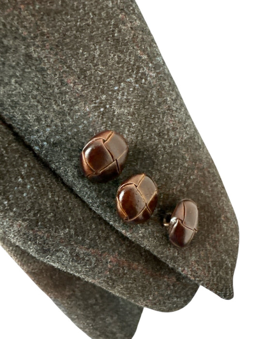 Bergdorf Goodman Brown & Multi Wool Plaid 2 Button Men's Blazer Brown & Multi / 42R