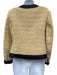 Tory Burch Size 4 Beige & Black Wool Blend Long Sleeve Button Front Jacket Beige & Black / 4