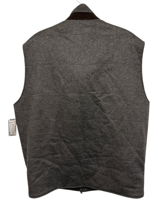 Peter Millar Size L Gray Wool Blend Solid Vest Men's Jacket Gray / L
