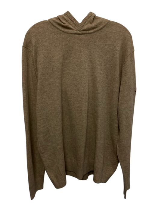 Holderness & Bourne Size XL Tan Wool Blend Solid Hoodie Men's Sweater Tan / XL