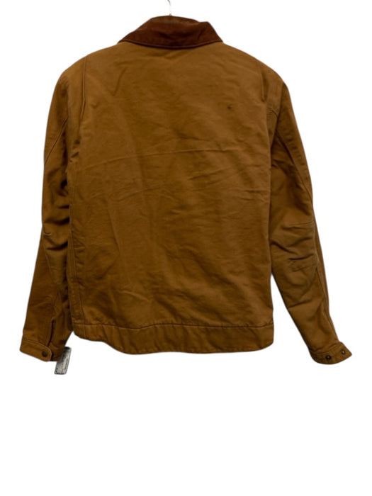 Carhartt Size S Dark Tan Cotton Solid Zip Up Men's Jacket Dark Tan / S